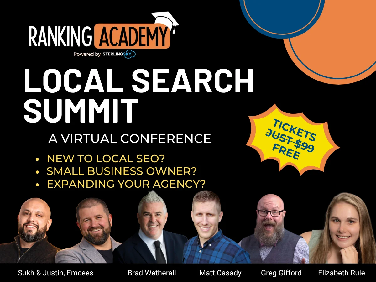 FREE TICKETS – Ranking Academy Local Search Summit on June 3