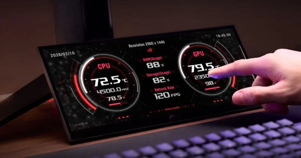 Asus reveals ROG Strix XG129C, a tiny secondary monitor chasing Elgato’s gamer lunch