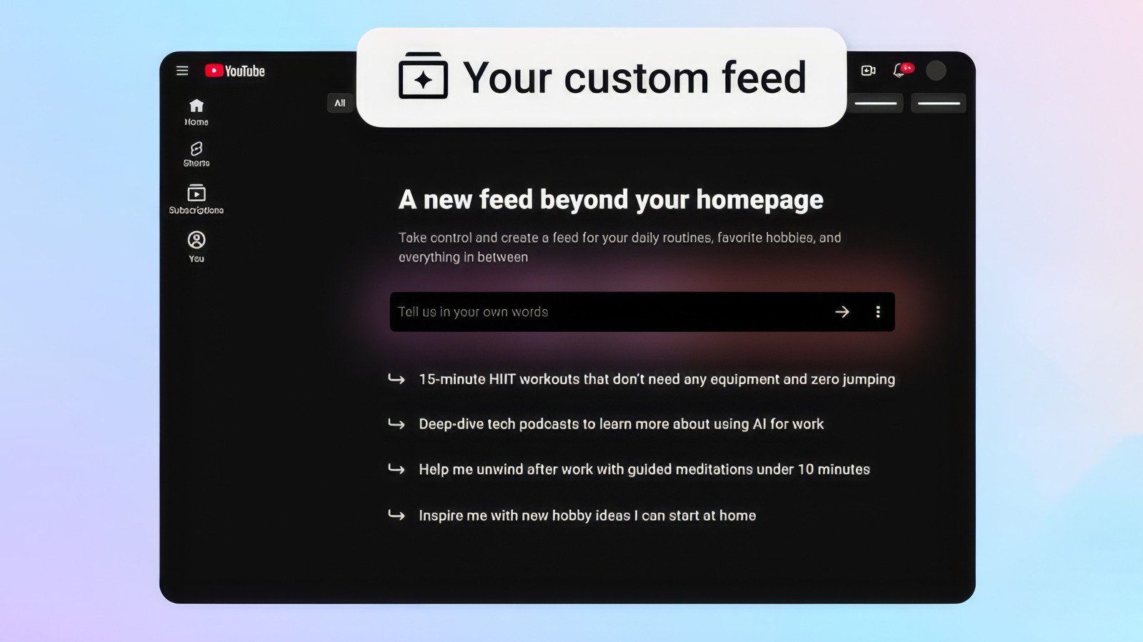 YouTube Now Lets You Offload Your Playlist Curation To AI