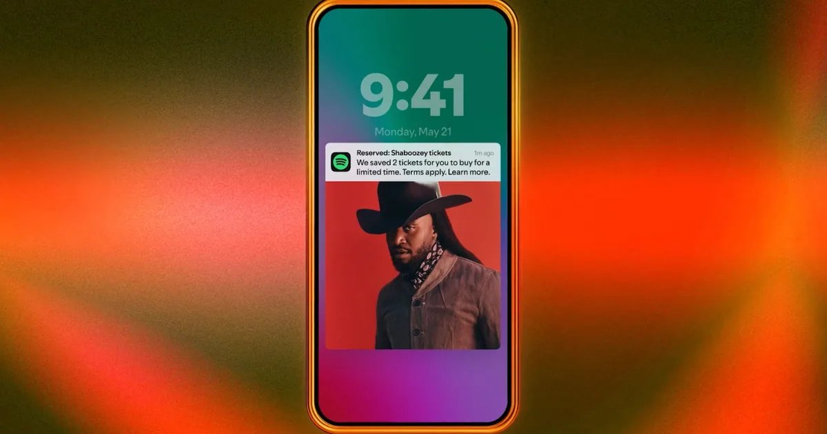 Your most played artists on Spotify could get you early access to their tour tickets