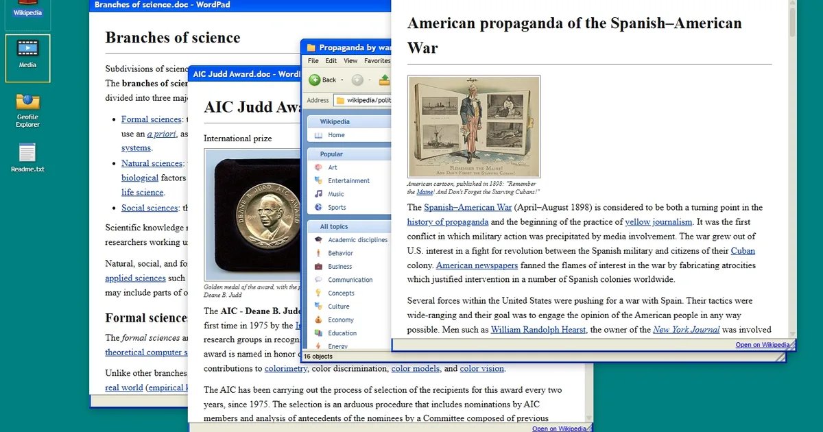 Miss the old PC days? This website lets you experience Wikipedia like it’s Windows XP