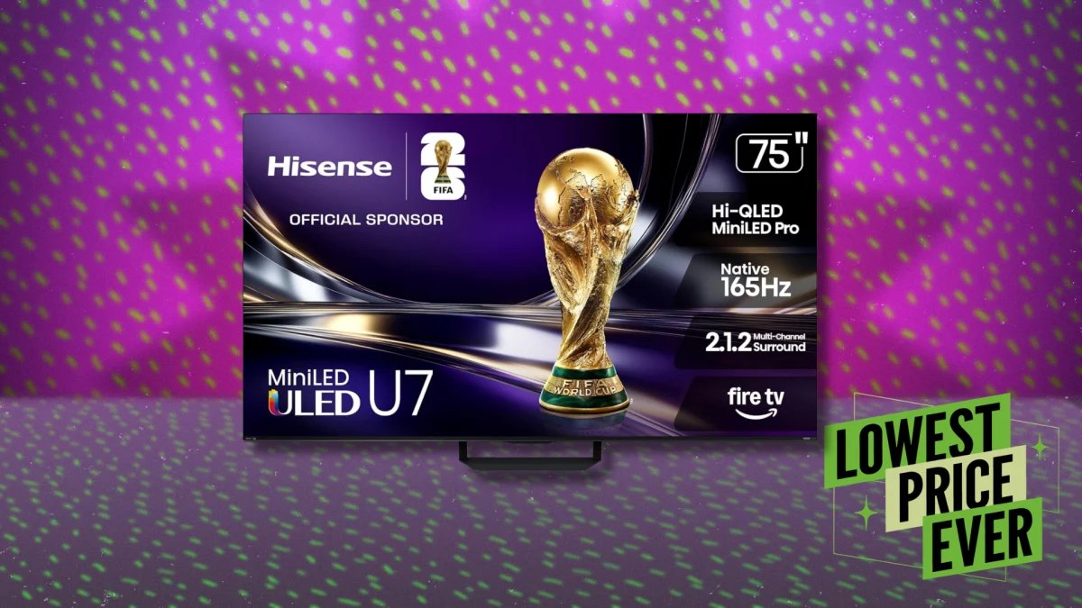 This Massive Hisense U7 QLED TV Is 40% Off in an Early Prime Day Deal This Massive Hisense U7 QLED TV Is 40% Off in an Early Prime Day Deal