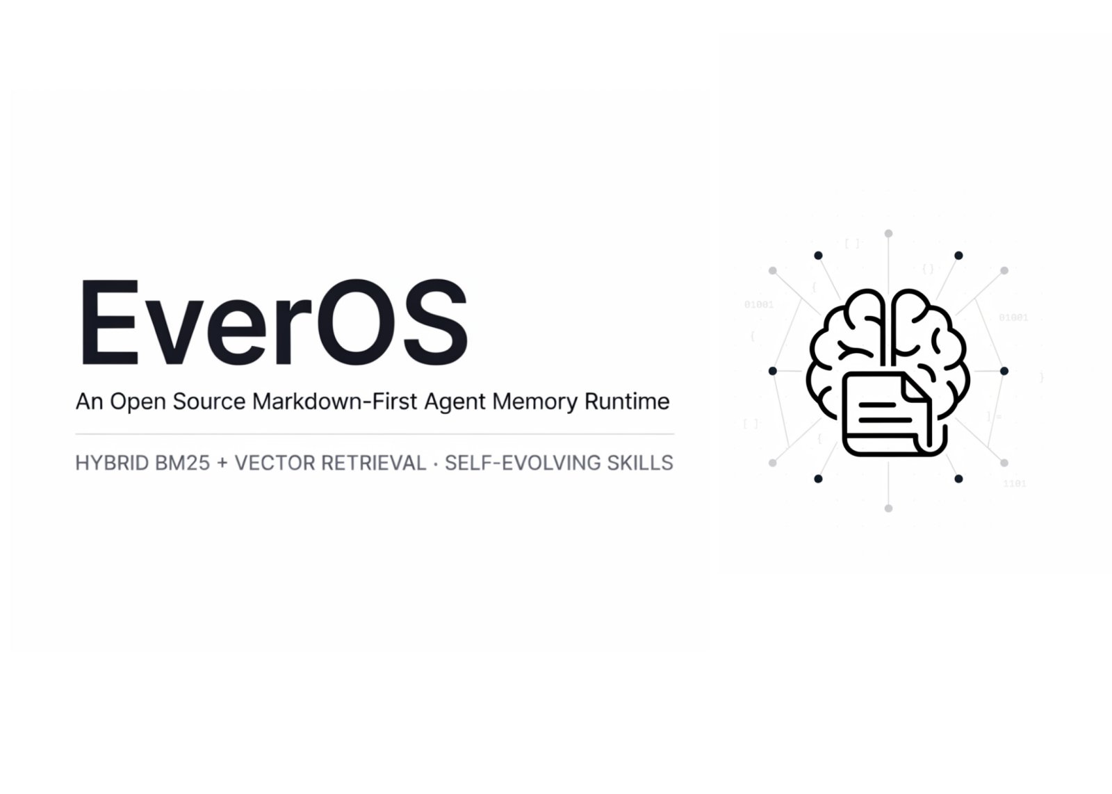Meet EverOS: An Open Source Markdown-First Agent Memory Runtime With Hybrid BM25 + Vector Retrieval and Self-Evolving Skills
