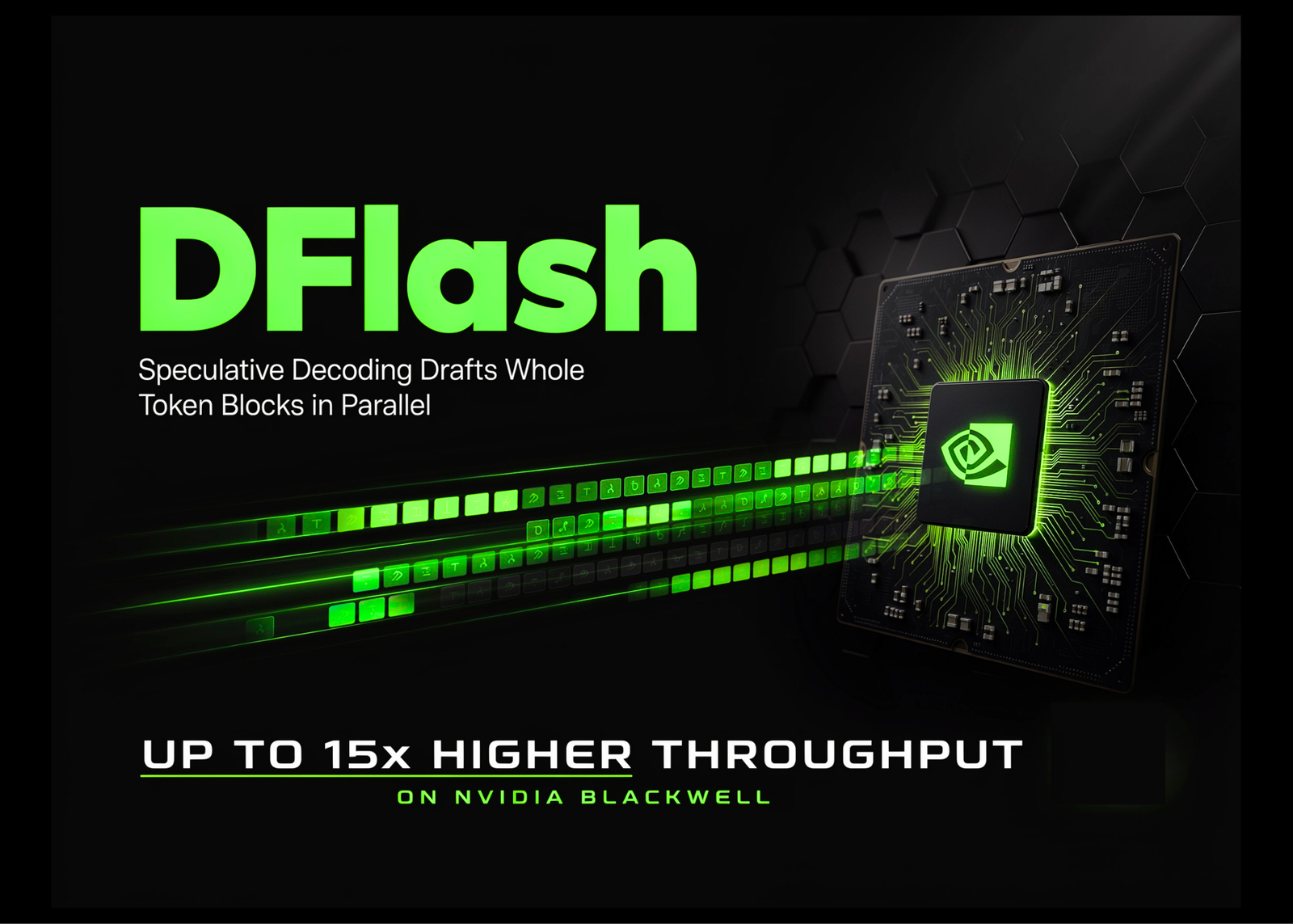 DFlash Speculative Decoding Drafts Whole Token Blocks in Parallel for Up to 15x Higher Throughput on NVIDIA Blackwell