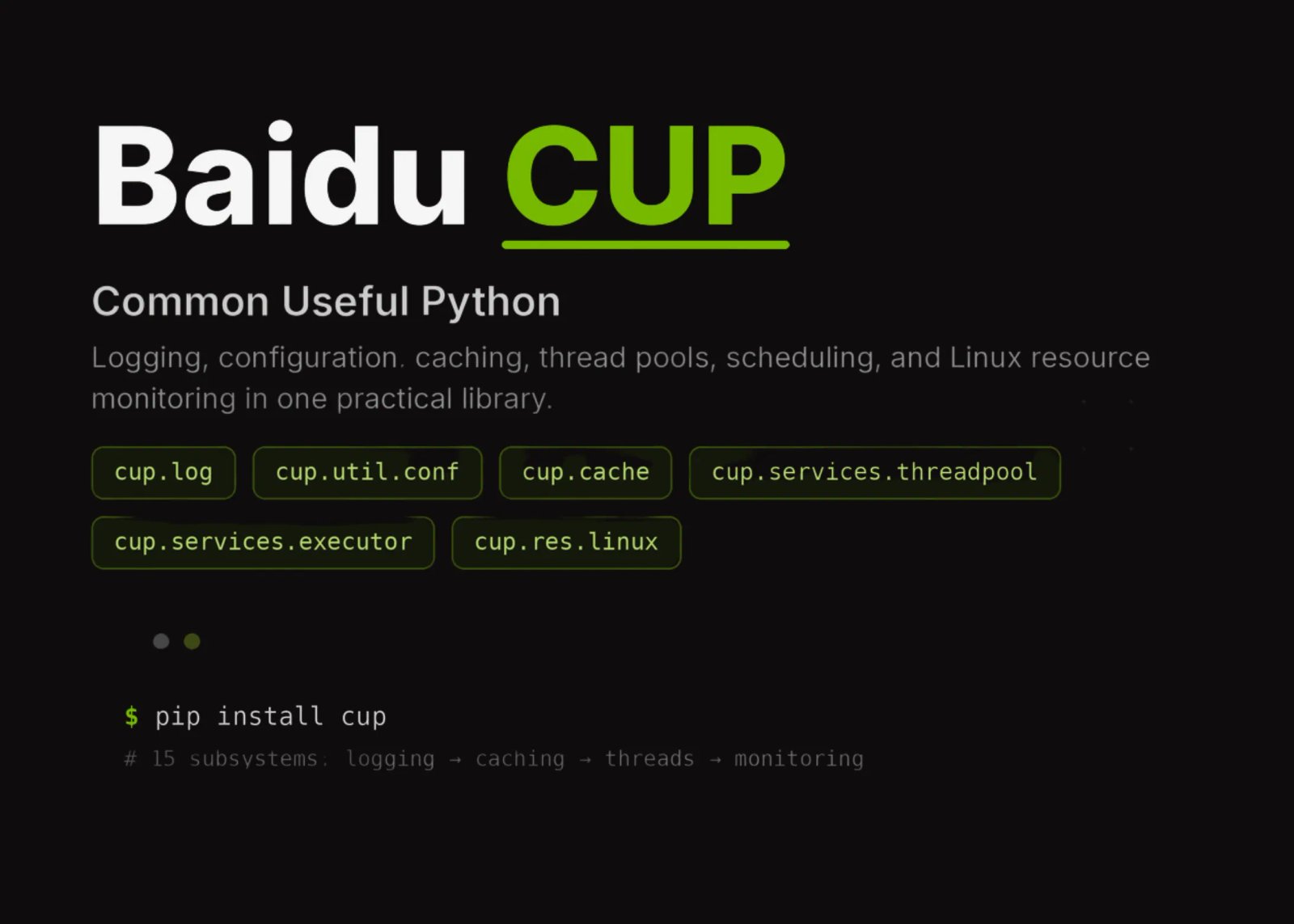 CUP (Common Useful Python): Building Reliable Python Workflows with Baidu’s Utility Toolkit